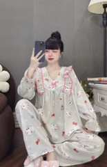 Đồ bộ tay dài lụa mango size dưới 60kg