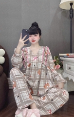 Đồ bộ tay dài lụa mango size dưới 60kg