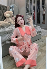 Đồ bộ tay dài lụa mango size dưới 60kg