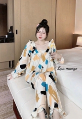 Đồ bộ tay dài lụa mango size dưới 60kg