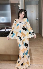 Đồ bộ tay dài lụa mango size dưới 60kg