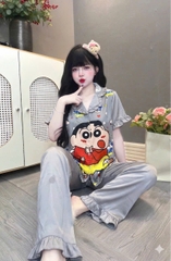 Đồ bộ tay ngắn lụa latin