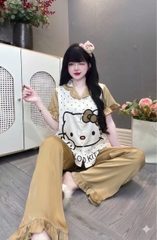 Đồ bộ tay ngắn lụa latin