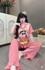 Đồ bộ tay ngắn lụa latin