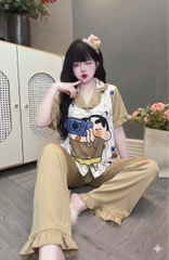 Đồ bộ tay ngắn lụa latin