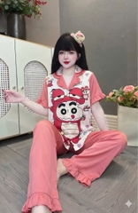 Đồ bộ tay ngắn lụa latin