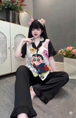 Đồ bộ tay ngắn lụa latin