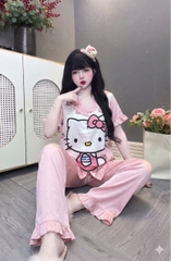 Đồ bộ tay ngắn lụa latin