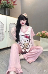 Đồ bộ tay ngắn lụa latin