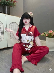Đồ bộ tay ngắn lụa latin