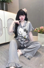 Đồ bộ tay ngắn lụa latin