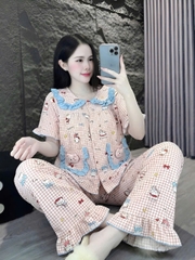 10 mẫu tay ngắn lụa đũi mềm gắn gấu