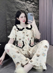 10 mẫu tay ngắn lụa đũi mềm gắn gấu
