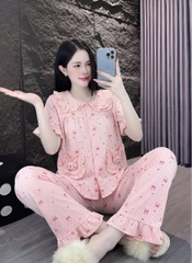 10 mẫu tay ngắn lụa đũi mềm gắn gấu