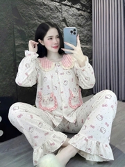 13 mẫu tay dài lụa đũi gắn gấu