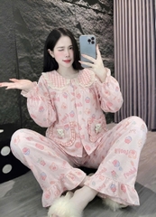 13 mẫu tay dài lụa đũi gắn gấu