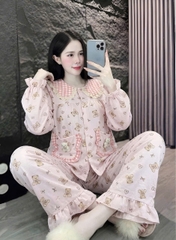 13 mẫu tay dài lụa đũi gắn gấu