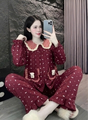 13 mẫu tay dài lụa đũi gắn gấu