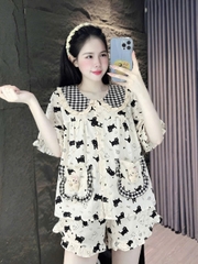 13 mẫu đùi lụa đũi mềm gắn gấu