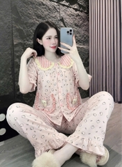 13mẫu tay ngắn lụa đũi mềm gắn gấu