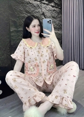 13mẫu tay ngắn lụa đũi mềm gắn gấu