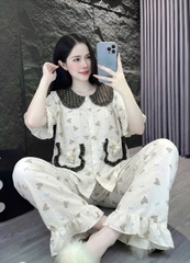 13mẫu tay ngắn lụa đũi mềm gắn gấu