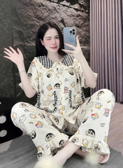 13mẫu tay ngắn lụa đũi mềm gắn gấu