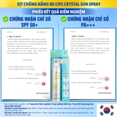 RECIPE. KCN dạng xịt 180ml