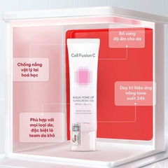 CELL FUSION C. kem Chống Nắng Aqua 50ml - Tone Up Hồng
