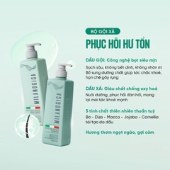 [Gội Lớn + Xả Nhỏ] Combo Dầu Gội Lớn 725ml + Dầu Xả Nhỏ 355ml Phục Hồi Hư Tổn MILANOGICA Hương Nước Hoa