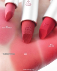 3CE Set son thỏi Cashmere 08 Hush Red (Tặng mini #05)