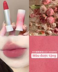 3CE Set son thỏi Cashmere 08 Hush Red (Tặng mini #05)