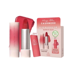 3CE Set son thỏi Cashmere 08 Hush Red (Tặng mini #05)
