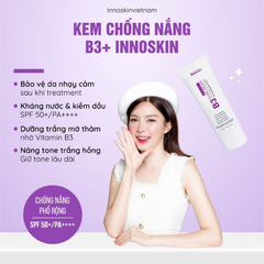 Kem Chống Nắng Phổ Rộng nâng tone Innoskin B3 tím Suncream SPF50+ PA++++ 50ml ( dành cho da dầu mụn )