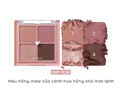 Phấn mắt Romand 4 ô #02 Dry Rose