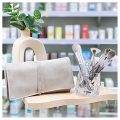 Bộ Cọ Trang Điểm MAANGE 14 Cây Màu Xám Kèm Túi Da