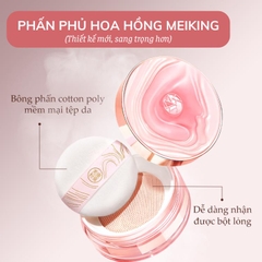 Phấn Phủ Bột Siêu Mịn Meiking Hoa Hồng