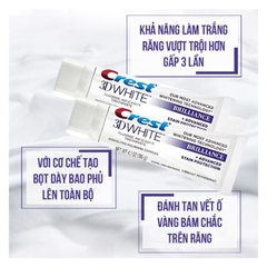 Kem Đánh Răng Crest 3D White Advanced Whitening 147g