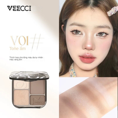 Bảng phấn bắt sáng và tạo khối VEECCI tự nhiên, lâu trôi highlight Contoun #V01