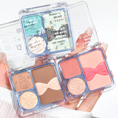 Bảng phấn mắt Xixi 3in1 Má hồng kèm highlight Melody lấp lánh Billie Diary Eye Shadow 3 ô