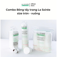 Bông Tẩy Trang Cao Cấp La Soiree 225 Miếng Tròn