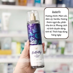 Bath & Body Work. Xịt thơm body 236ml Butterfly