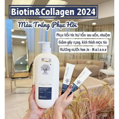 Set gội xả Biotin Collagen Voudioty 500ml phục hồi (bản mới 2024)