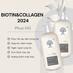Set gội xả Biotin Collagen Voudioty 500ml phục hồi (bản mới 2024)