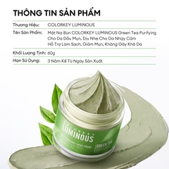 MẶT NẠ BÙN TRÀ XANH COLORKEY LUMINOUS DÀNH CHO DA DẦU MỤN GREEN TEA PURIFYING CLAY MASK