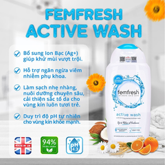 Dung dịch vệ sinh phụ nữ Femfresh Active Fresh Wash 250ml