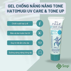 Kem Chống Nắng Nâng Tông Hatomugi UV Care & Tone Up Milky Gel SPF50+ PA++++