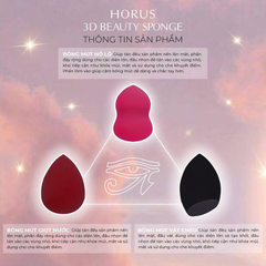 Mút Trang Điểm Horus 3D Beauty Sponge Hình Giọt Nước Vát Chéo Màu Đen