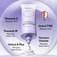 BEPLAIN. Kem Chống Nắng Nâng Tone Beplain Sunmuse Tone Up Correcting Matte