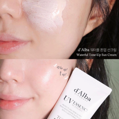 [SET 2 Tuýp] Kem Chống Nắng d'Alba UV Essence Waterfull+ Tone Up Color Correcting 50ml